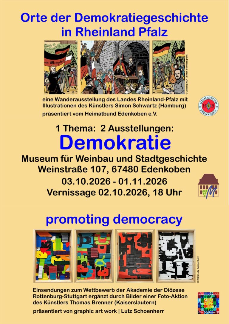 2 Ausstellungen vom 3. Oktober bis zum 1. November 2026